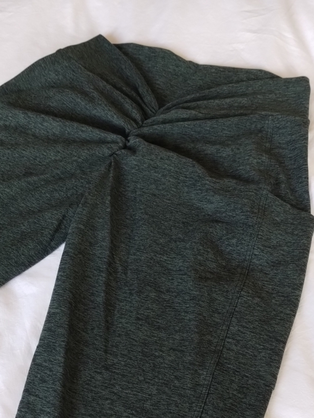 Bombshell V Back High-Waist Leggings Hunter Green XL - Picture 12 of 16